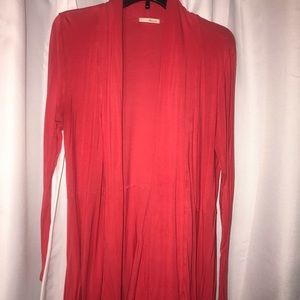 Open Front  Coral Cardigan